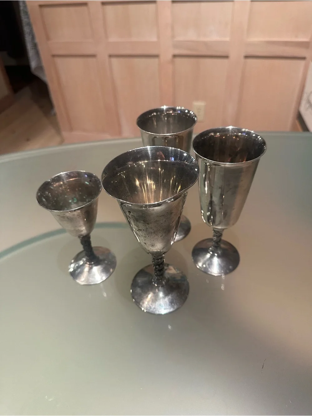Vintage Silver Plated Wine Goblets